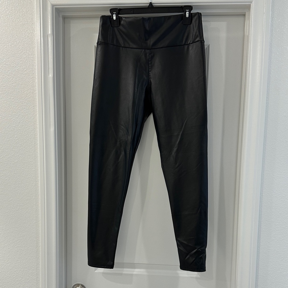 Black Faux Leather Leggings